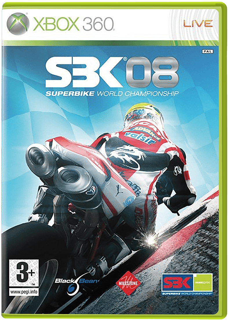 SBK 08: Superbike World Championship box art for Xbox 360